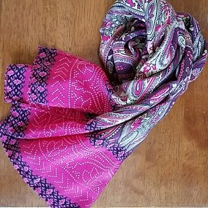Paisley long silk scarf
